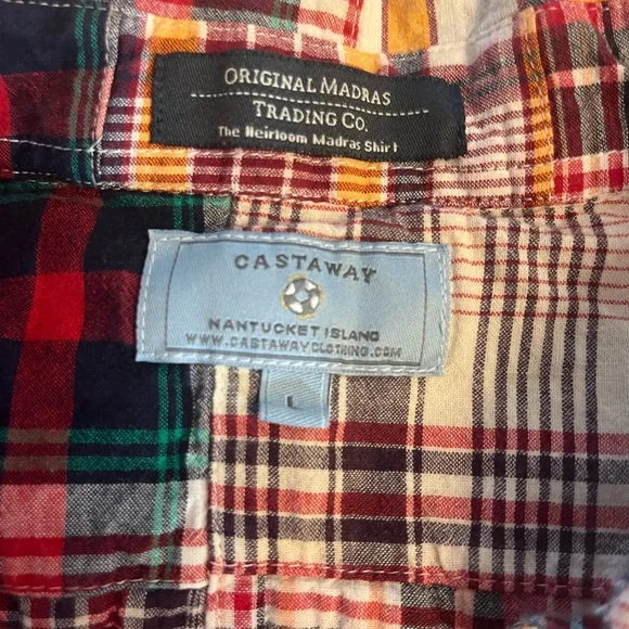 Castaway madras plaid button down shirt - Picture 5 of 6
